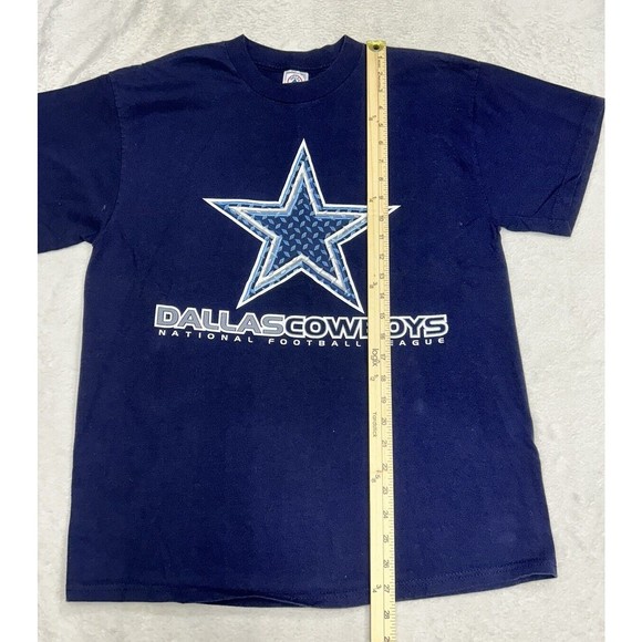 Vtg Y2K Dallas Cowboys NFL Navy Blue Logo Graphic T-Shirt Men’s Size Large - Picture 6 of 7